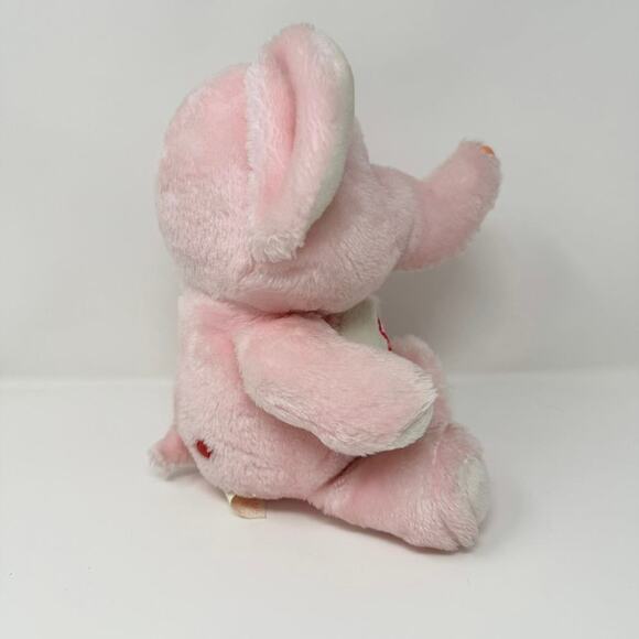Vintage Kenner Lotsa Heart Elephant Care Bear Cousins 1984 13" Pink Plush Toy - Picture 7 of 14
